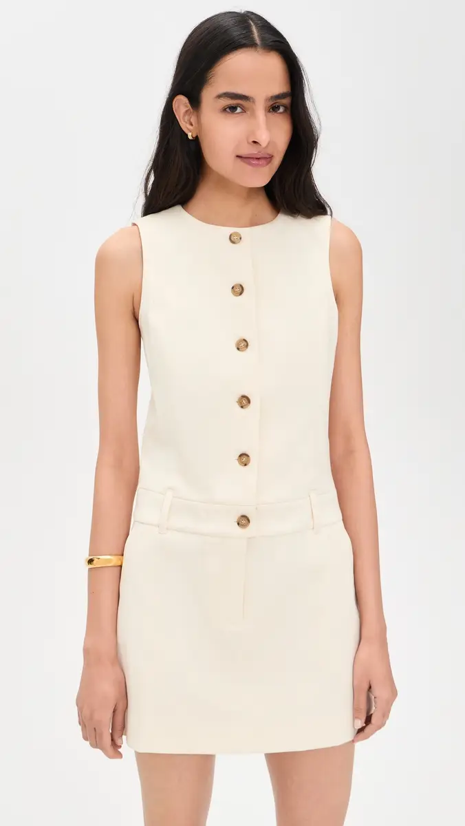 PAIGE Soho Mini Dress Bone | Thumbnail 2 PAIGE Soho Mini Dress Bone | Thumbnail 2