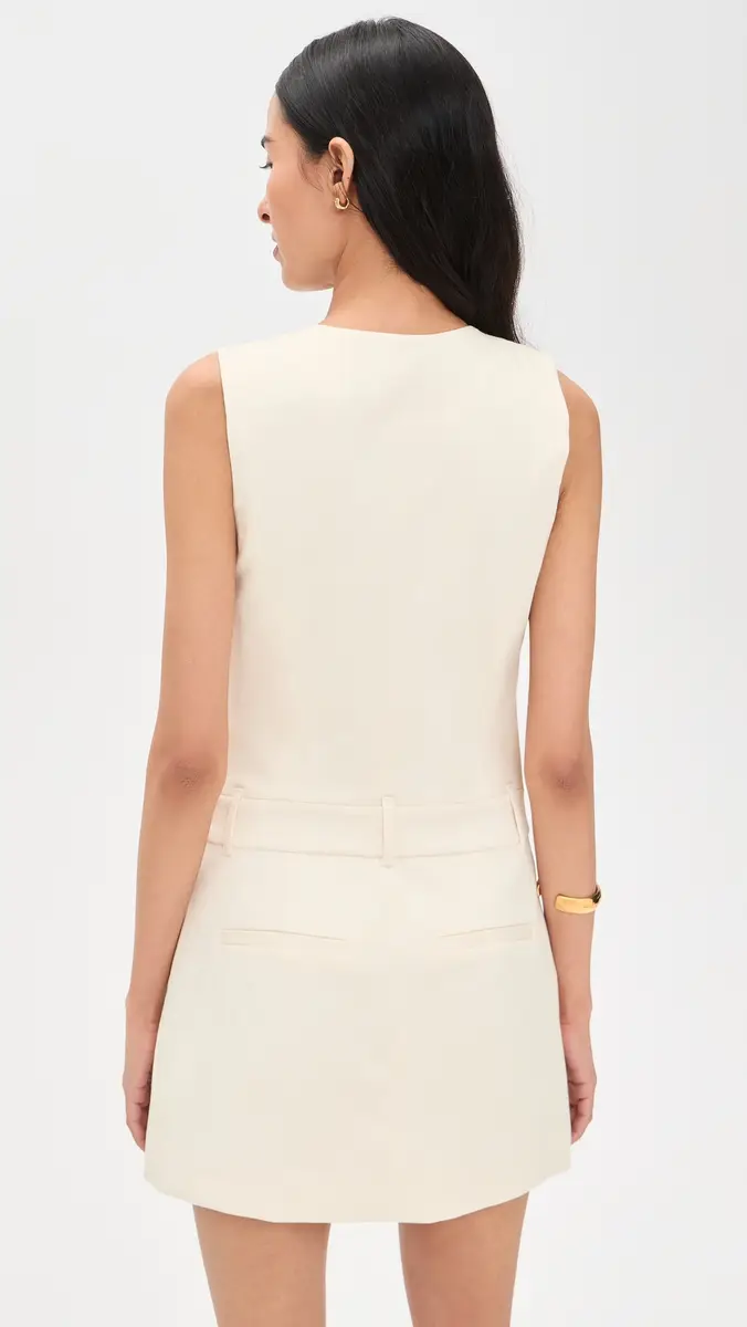 PAIGE Soho Mini Dress Bone | Thumbnail 3 PAIGE Soho Mini Dress Bone | Thumbnail 3