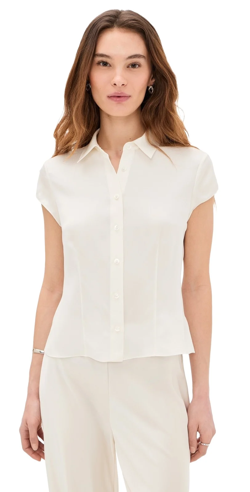 Theory Cap Sleeve Blouse