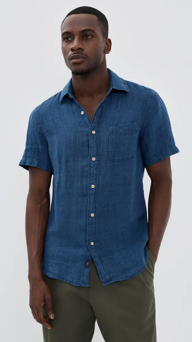 Faherty Short Sleeve Palma Linen Shirt | Thumbnail 2 Faherty Short Sleeve Palma Linen Shirt | Thumbnail 2