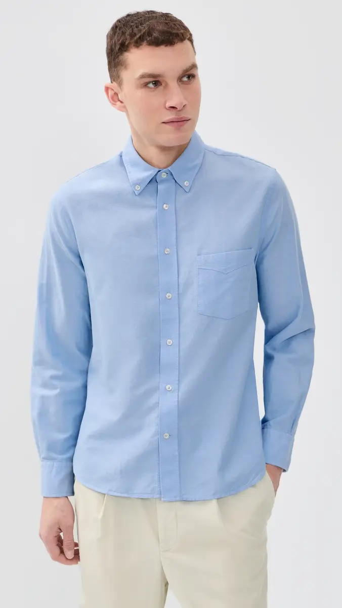 OFFICINE GÉNÉRALE New Oxford Button Down Shirt | Thumbnail 2 OFFICINE GÉNÉRALE New Oxford Button Down Shirt | Thumbnail 2
