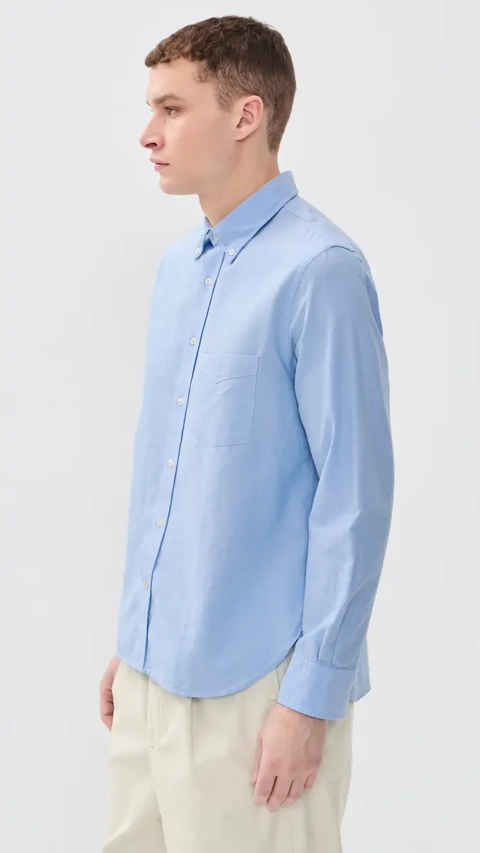 OFFICINE GÉNÉRALE New Oxford Button Down Shirt | Thumbnail 4 OFFICINE GÉNÉRALE New Oxford Button Down Shirt | Thumbnail 4