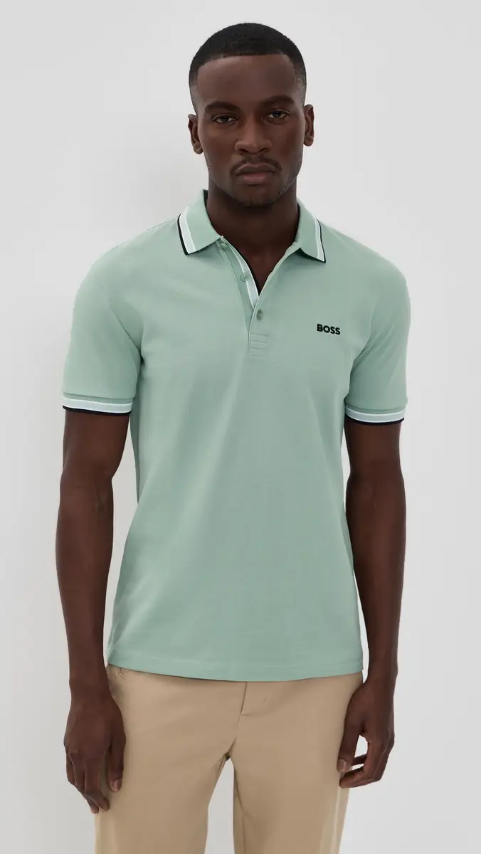 BOSS Paddy Polo Shirt Iceberg Green | Thumbnail 2