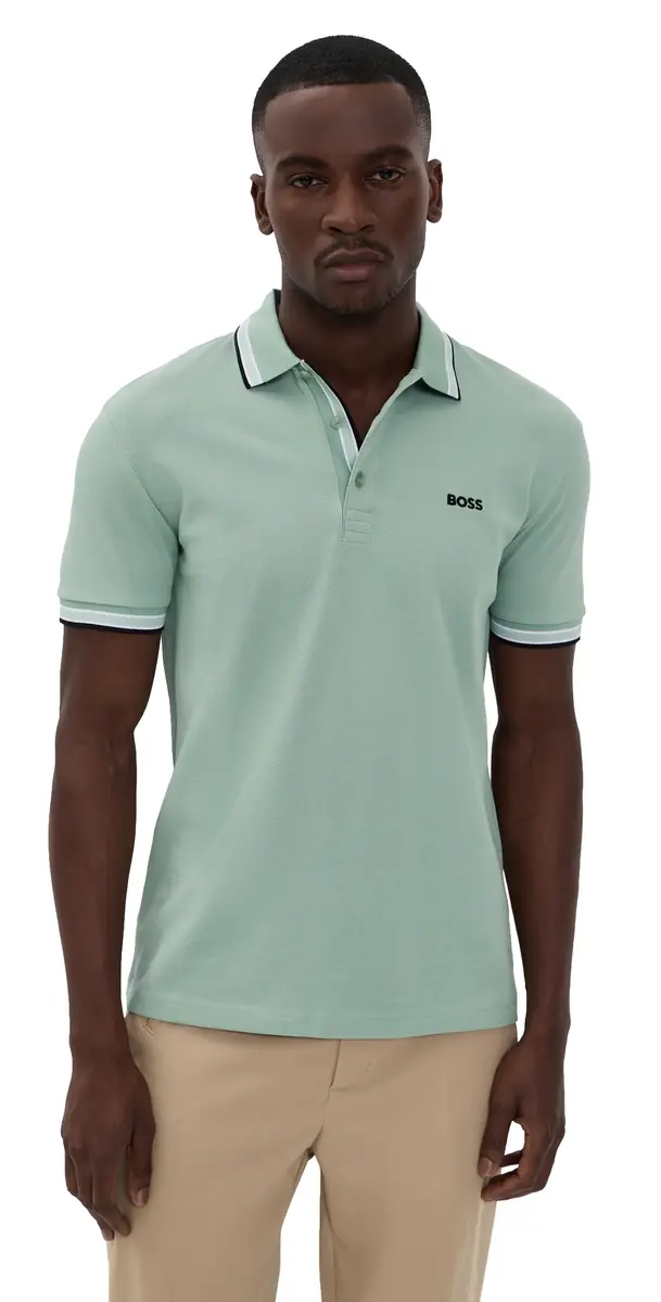 BOSS Paddy Polo Shirt Iceberg Green | Image 1 BOSS Paddy Polo Shirt Iceberg Green | Image 1