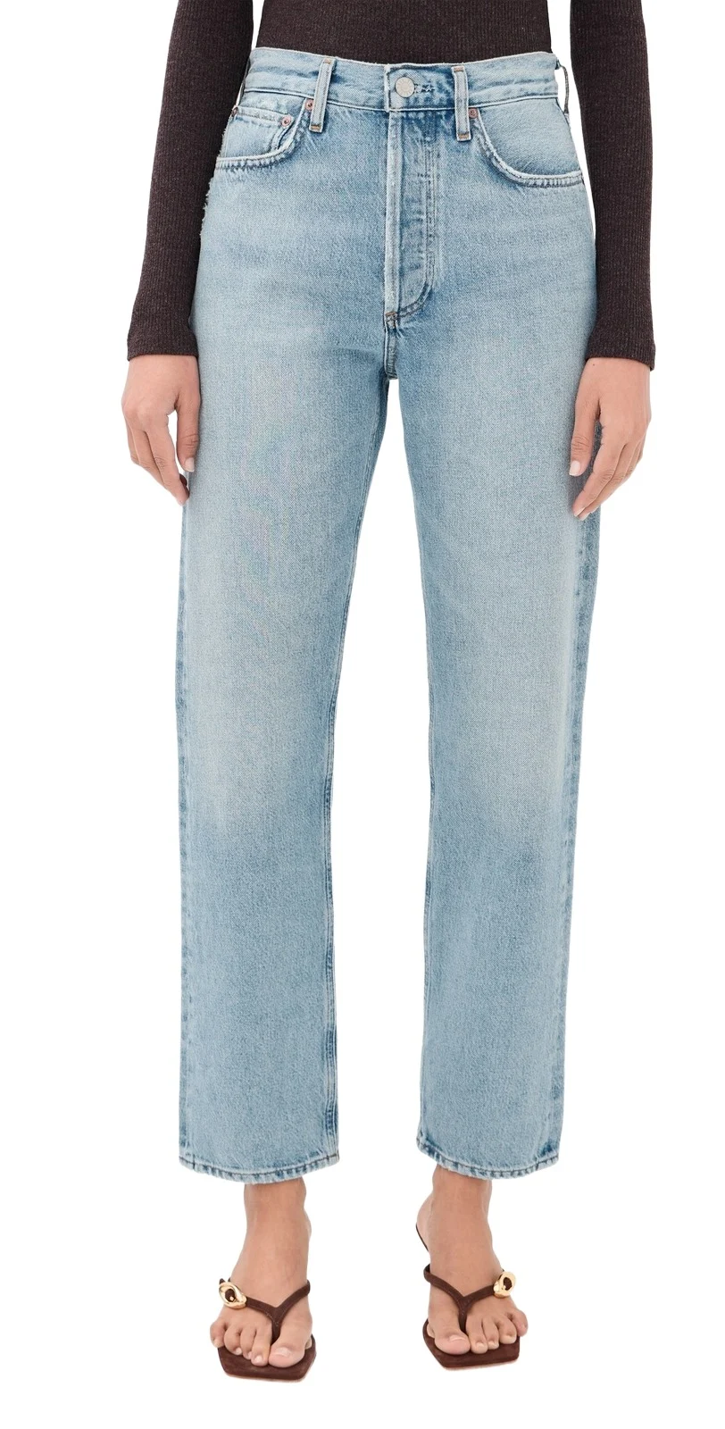 90s Pinch Waist High Rise Straight Jeans