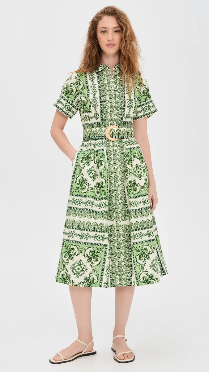 Cara Cara Malena Dress Hudson Scarf Mint | Thumbnail 2
