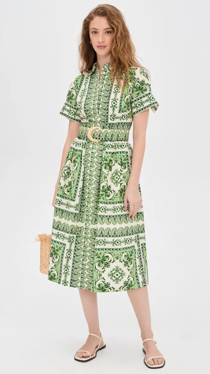 Cara Cara Malena Dress Hudson Scarf Mint | Thumbnail 5