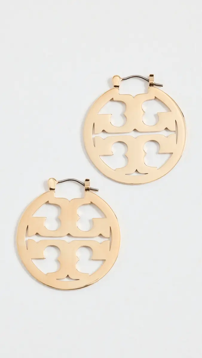 Tory Burch Small Icon Hoop Earrings | Thumbnail 2
