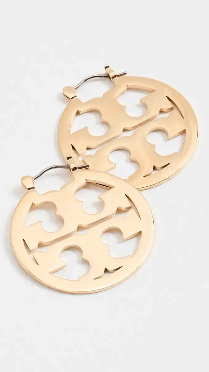 Tory Burch Small Icon Hoop Earrings | Thumbnail 4