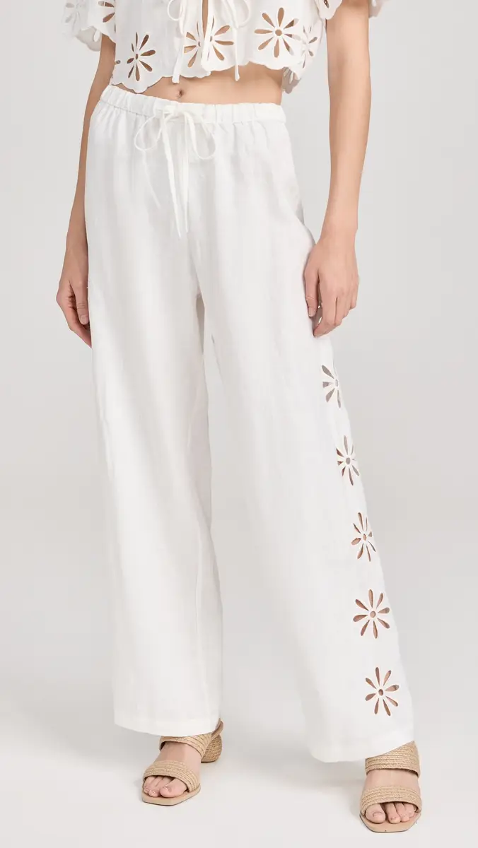 RAILS Emmie Pants White Eyelet | Thumbnail 2