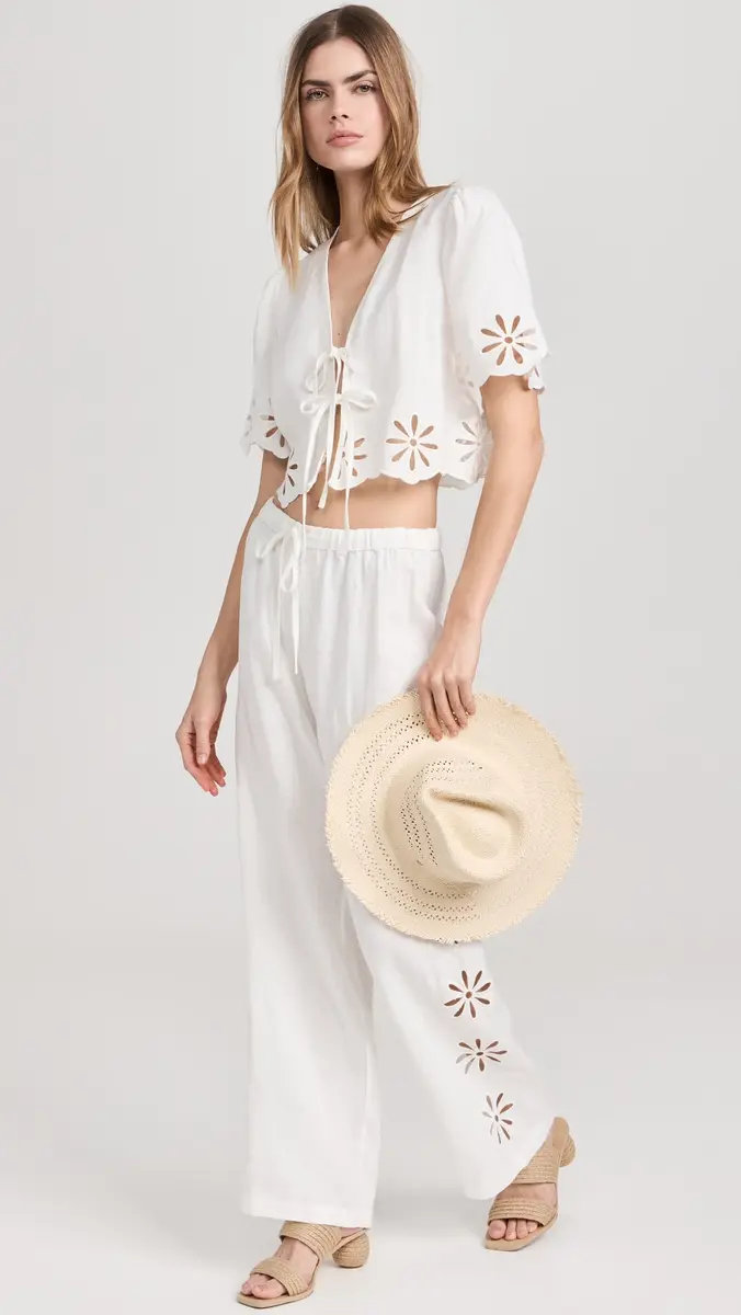 RAILS Emmie Pants White Eyelet | Thumbnail 5