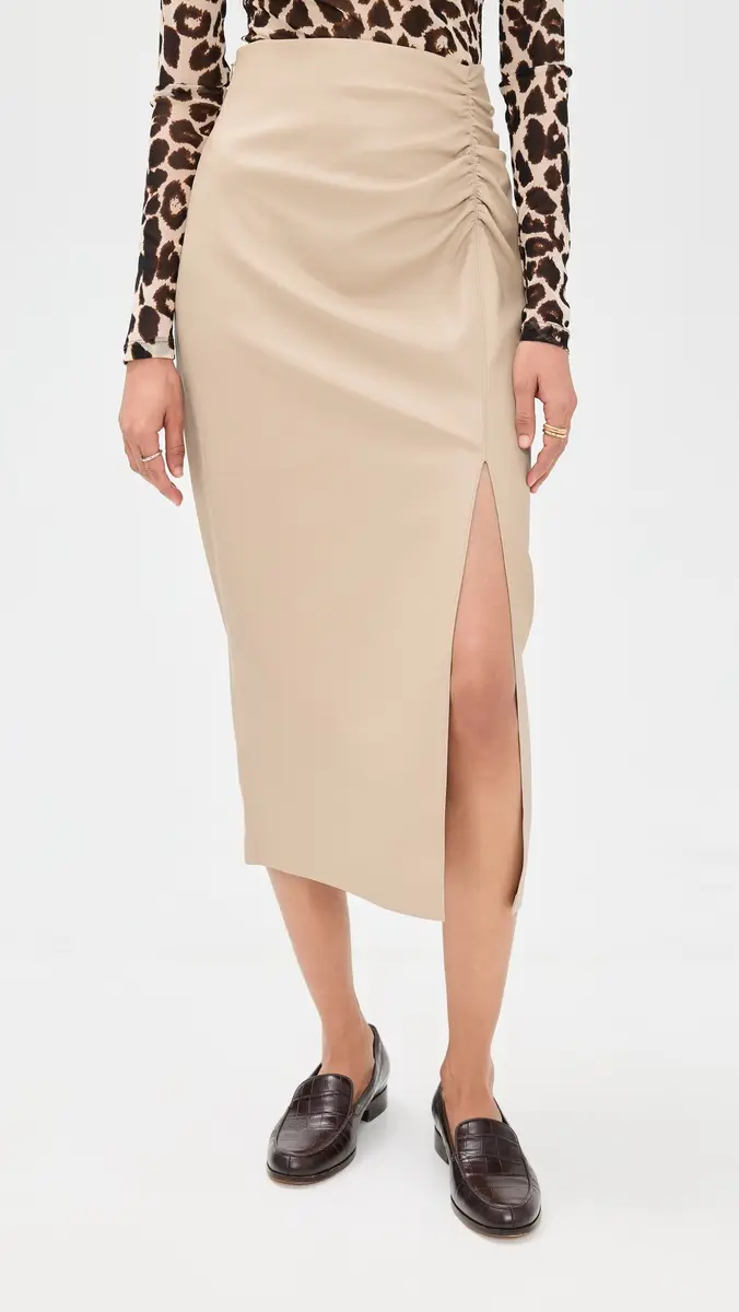 LE BOP Louisa Faux Leather Skirt | Thumbnail 2 LE BOP Louisa Faux Leather Skirt | Thumbnail 2