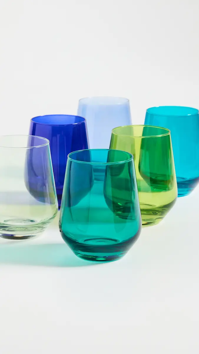 Estelle Colored Glass Stemless Set of 6 | Thumbnail 5 Estelle Colored Glass Stemless Set of 6 | Thumbnail 5