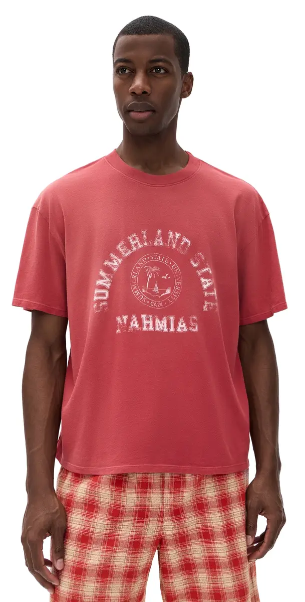 Nahmias Summerland State Boxy Tee Ruby Jersey | Image 1 Nahmias Summerland State Boxy Tee Ruby Jersey | Image 1