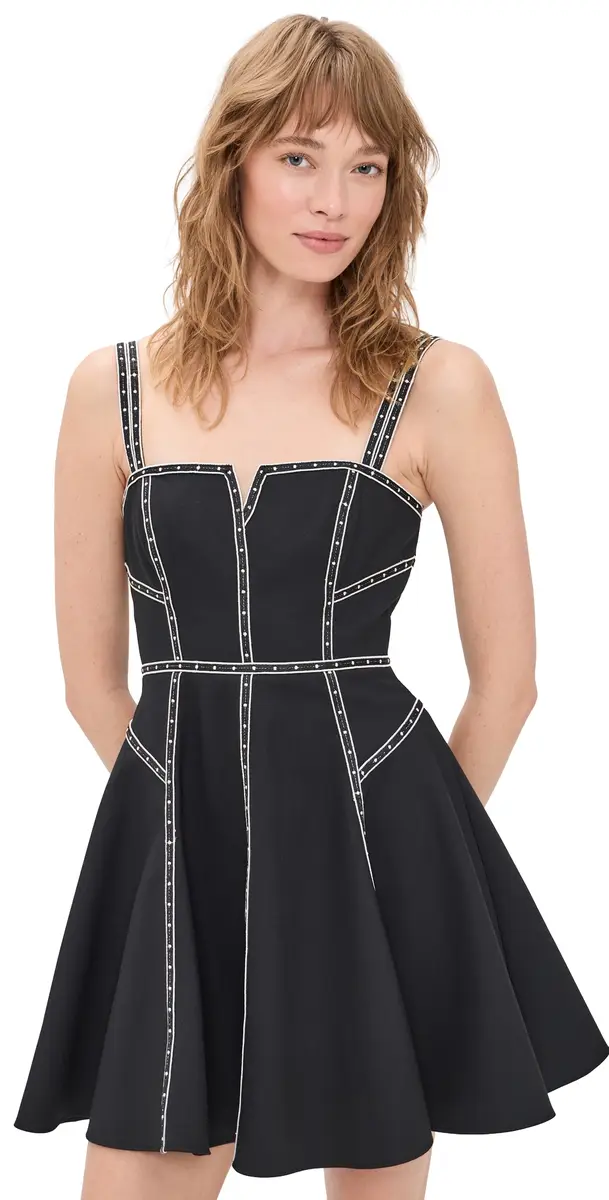 Cinq à Sept Ribbon Emb Jelena Dress Black/ | Image 1 Cinq à Sept Ribbon Emb Jelena Dress Black/ | Image 1