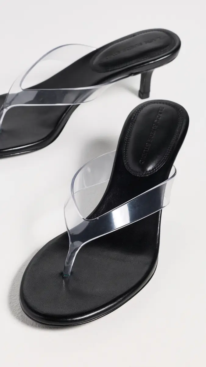 Black Suede Studio KG 50 Sandals Black Leather/Clear PVC | Thumbnail 5 Black Suede Studio KG 50 Sandals Black Leather/Clear PVC | Thumbnail 5