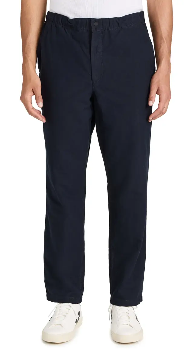 Norse Projects Ezra Relaxed Cotton Linen Trousers Dark Navy | Image 1 Norse Projects Ezra Relaxed Cotton Linen Trousers Dark Navy | Image 1