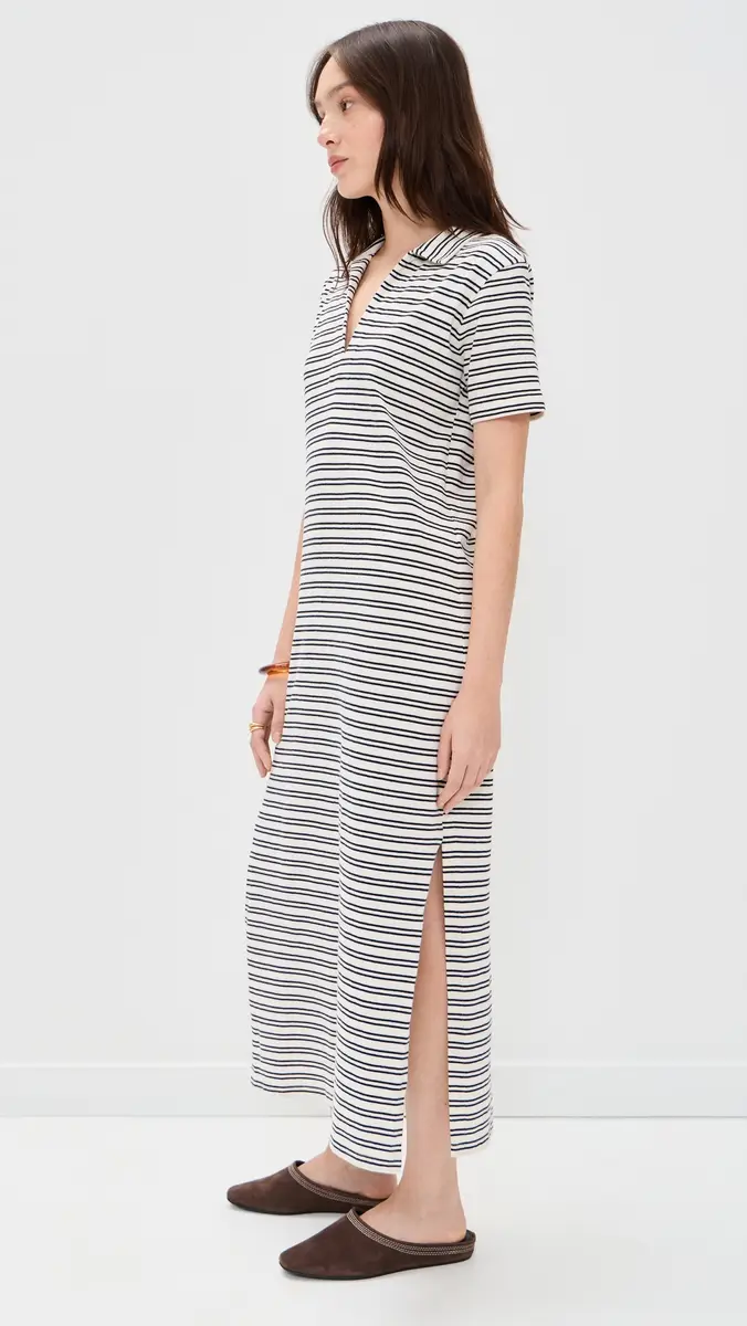 Velvet Corin Dress Natural/Navy | Thumbnail 4 Velvet Corin Dress Natural/Navy | Thumbnail 4