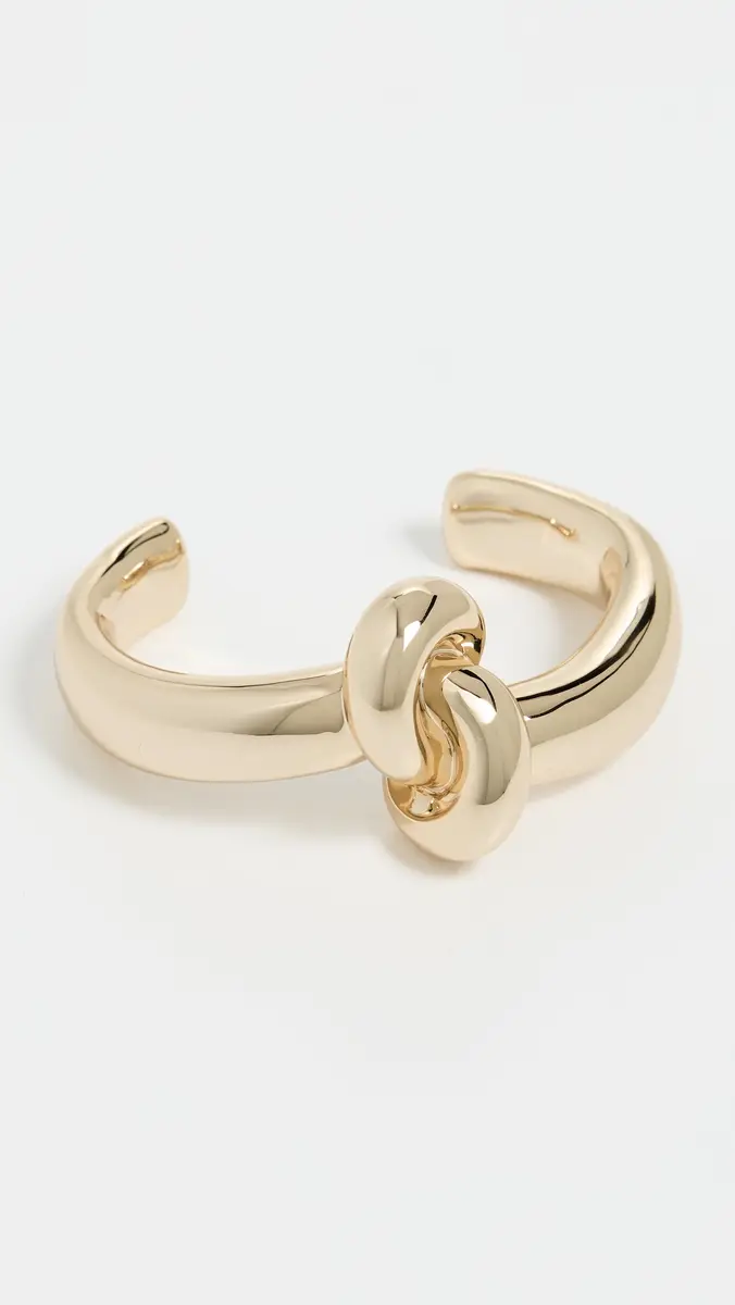Jennifer Fisher Bracelet Thin Knot Cuff Yellow Gold | Thumbnail 2