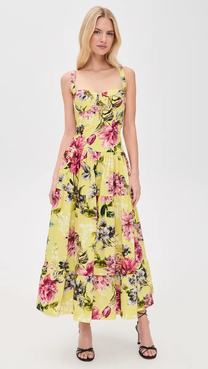 Cara Cara Santiago Dress Margaux Bloom Lemon 6 | Thumbnail 2