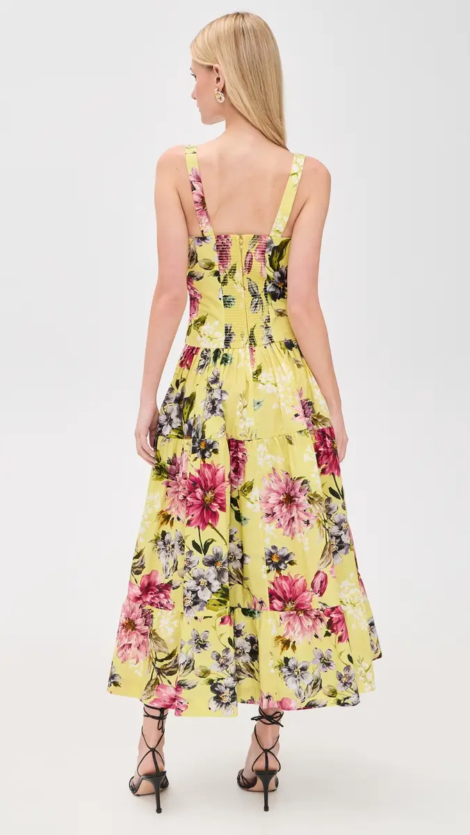 Cara Cara Santiago Dress Margaux Bloom Lemon 6 | Thumbnail 3