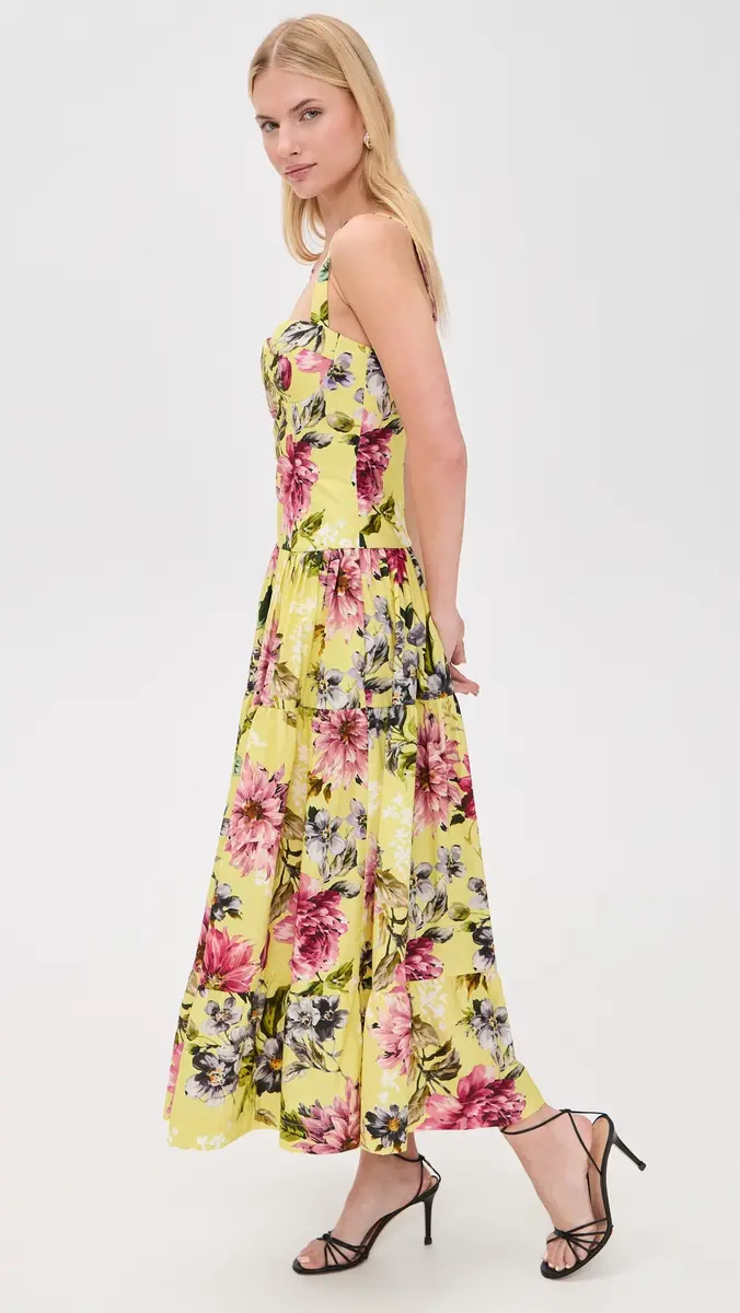 Cara Cara Santiago Dress Margaux Bloom Lemon 6 | Thumbnail 4