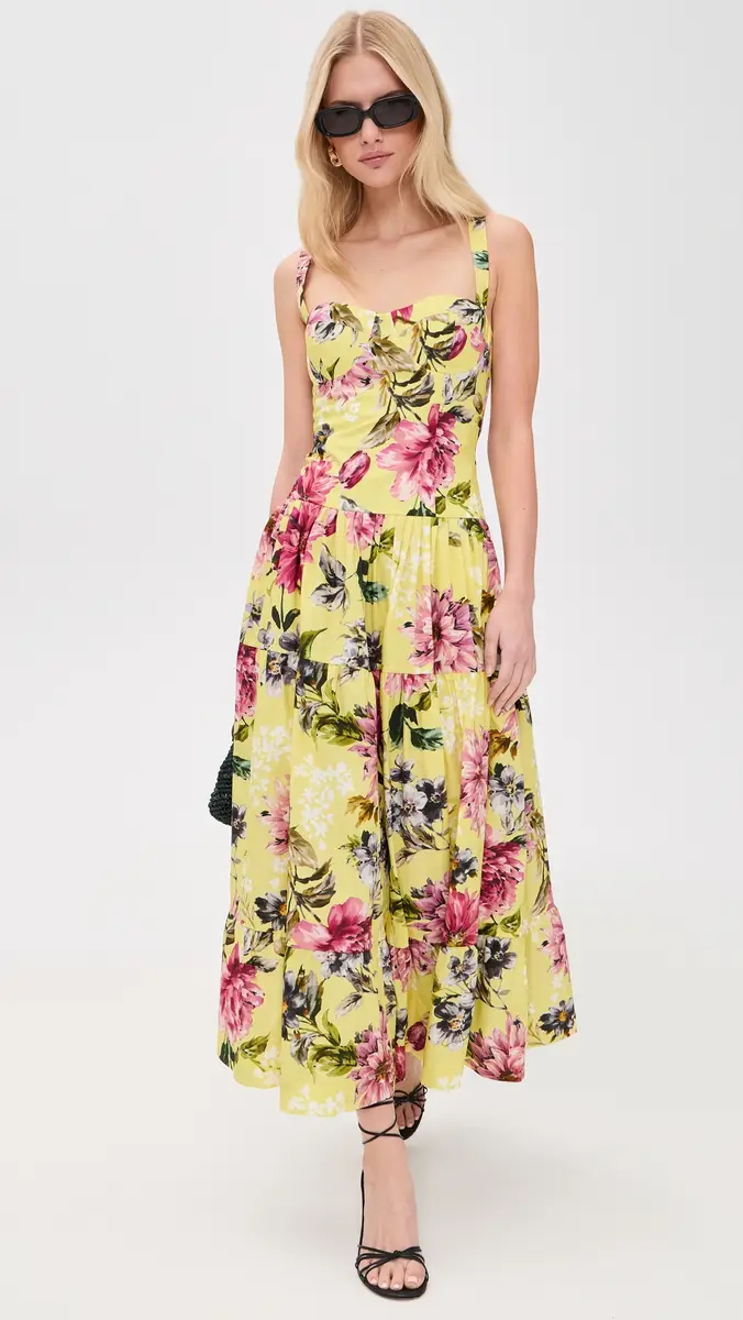 Cara Cara Santiago Dress Margaux Bloom Lemon 6 | Thumbnail 5