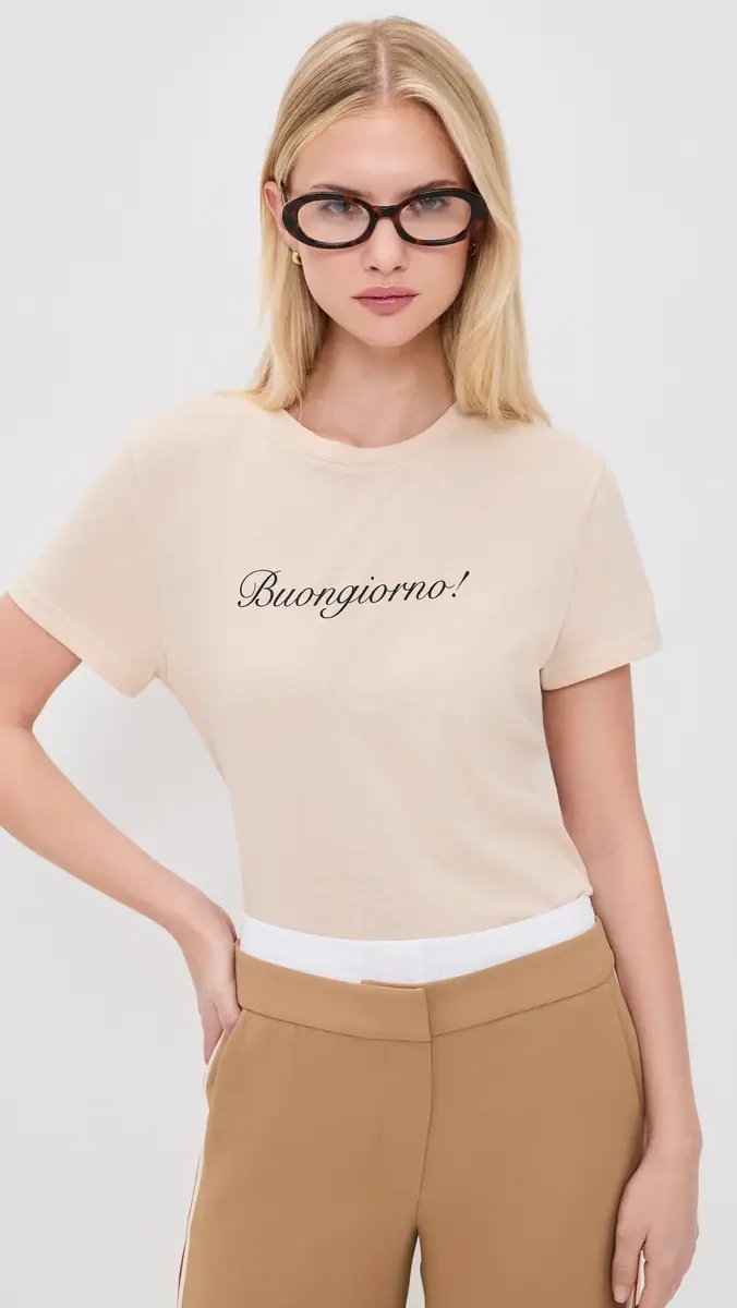 Lioness Buongiorno Baby Tee Oatmeal | Thumbnail 2