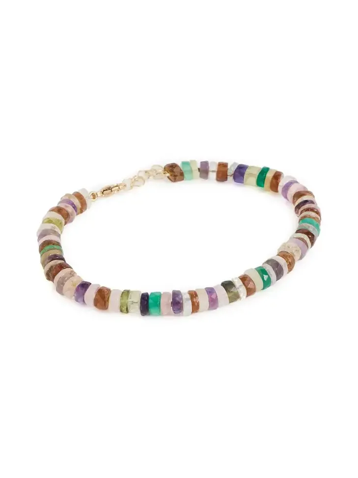 14k Rainbow Gemstone Bracelet