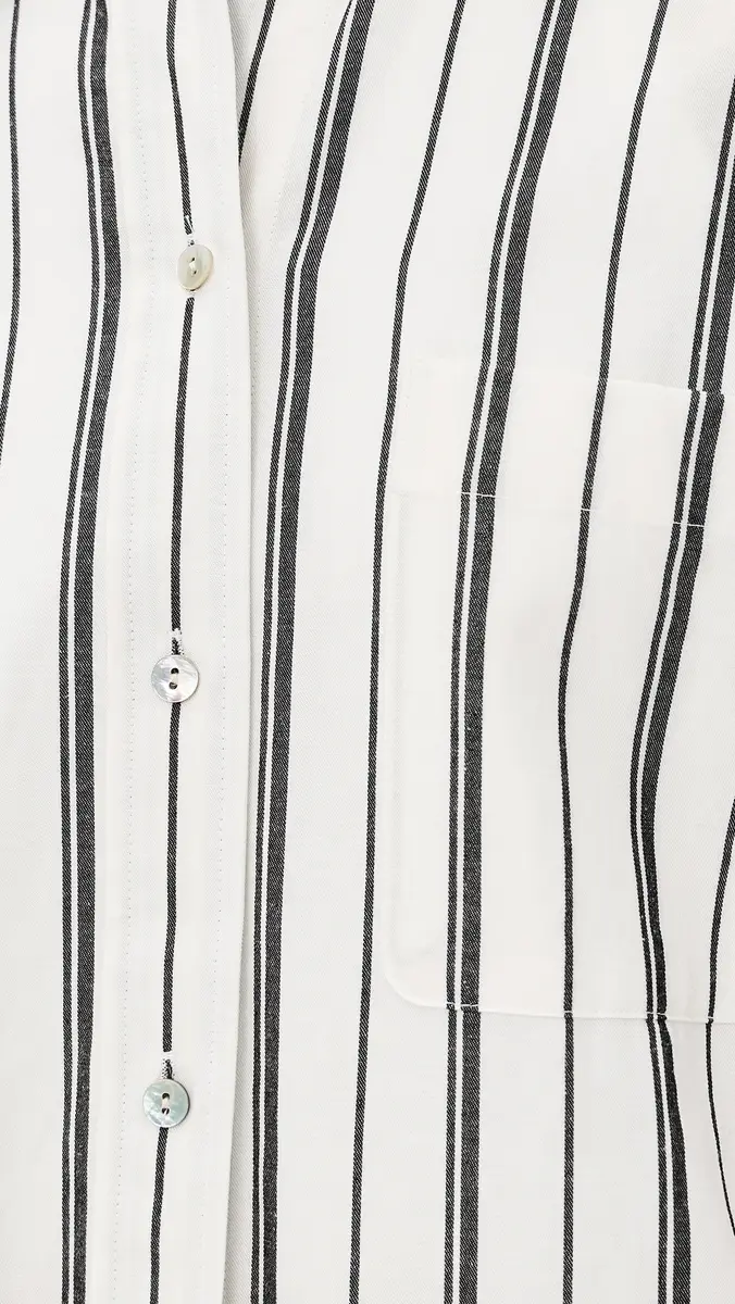 Vince Resort Stripe Oversized Shirt B'White/Black | Thumbnail 6 Vince Resort Stripe Oversized Shirt B'White/Black | Thumbnail 6