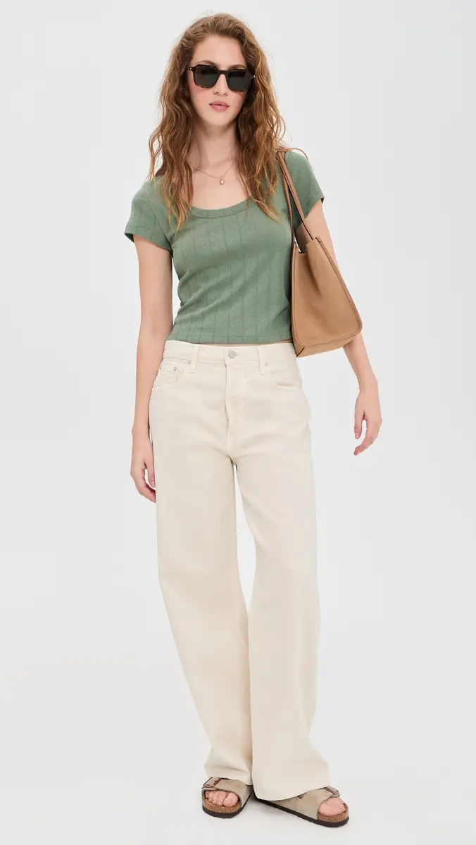 Marine Layer Lexi Pointelle Scoop Tee | Thumbnail 5 Marine Layer Lexi Pointelle Scoop Tee | Thumbnail 5