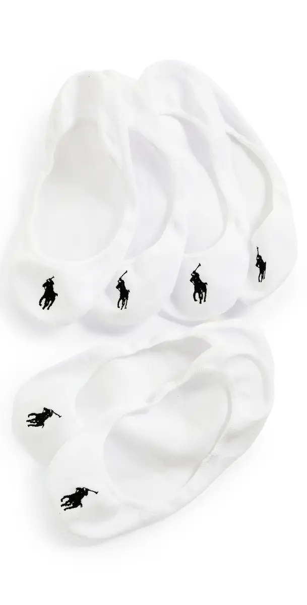 Polo Ralph Lauren Ultra Low Liner Socks 3 Pack White One Size | Image 1 Polo Ralph Lauren Ultra Low Liner Socks 3 Pack White One Size | Image 1