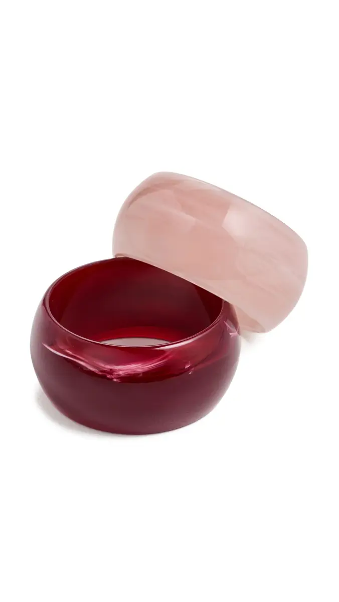 By Adina Eden Berry Blush Resin Bangle Stack Set | Thumbnail 6