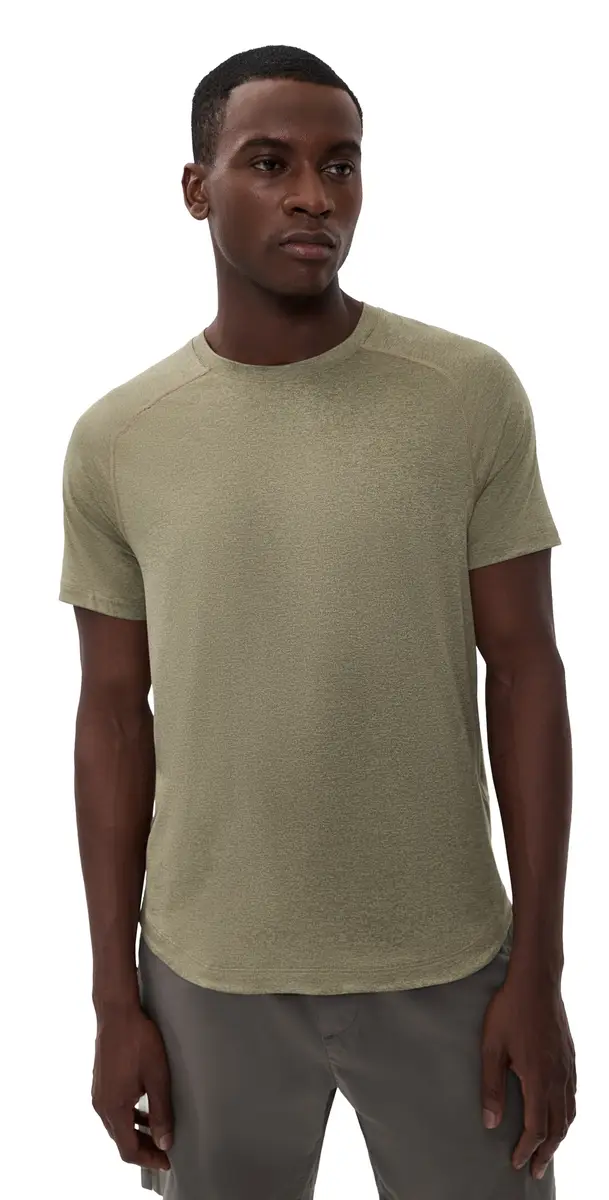 Rhone Atmosphere Tee and Green/mokey Olive Heather | Image 1 Rhone Atmosphere Tee and Green/mokey Olive Heather | Image 1