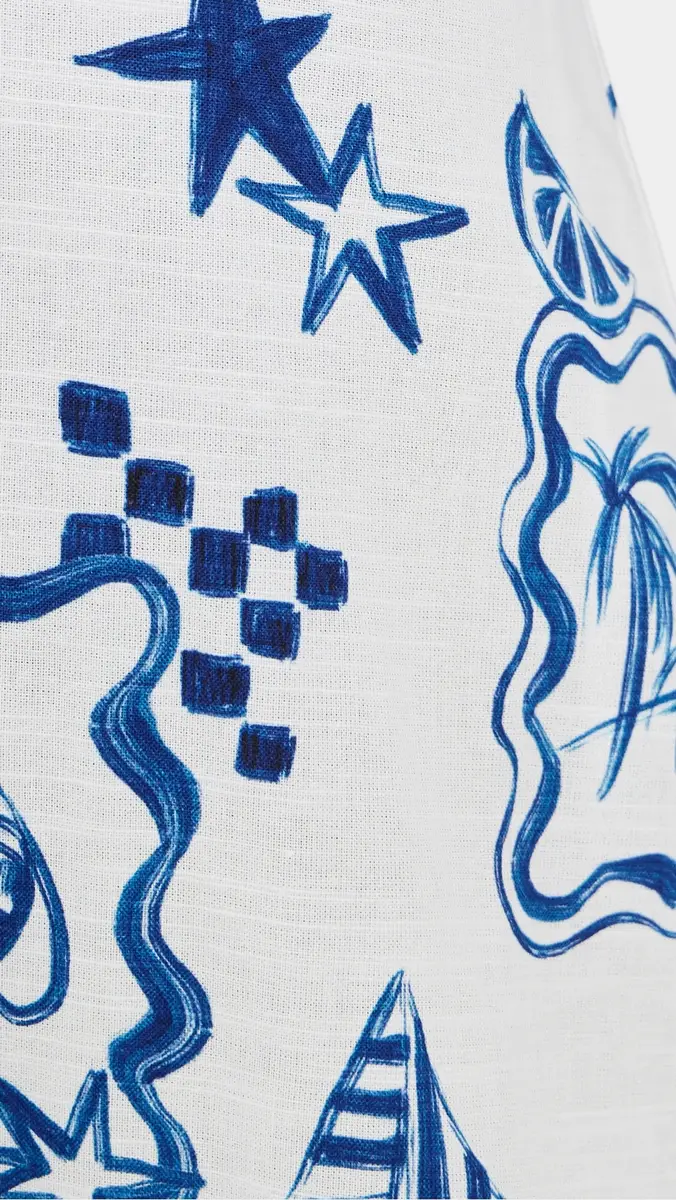 MINKPINK Baci Cross Back Dress Nautical Stamps | Thumbnail 6
