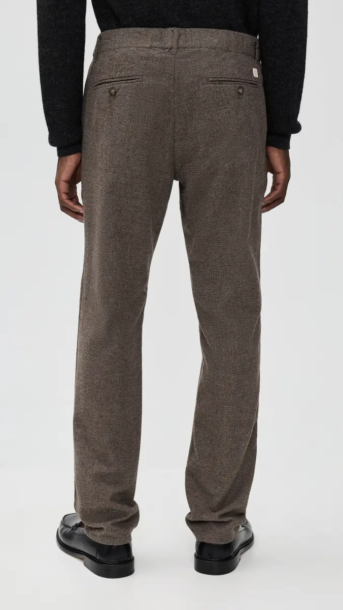 Marine Layer Saturday Houndstooth Slim Straight Chinos dark taupe | Thumbnail 3 Marine Layer Saturday Houndstooth Slim Straight Chinos dark taupe | Thumbnail 3