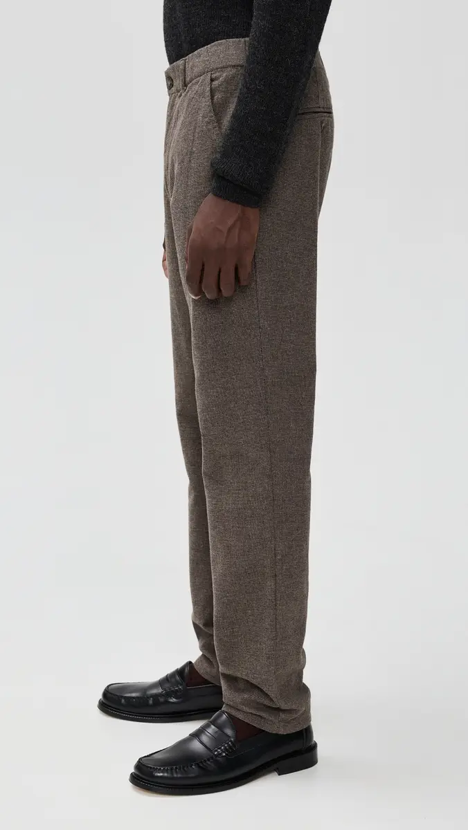 Marine Layer Saturday Houndstooth Slim Straight Chinos dark taupe | Thumbnail 4 Marine Layer Saturday Houndstooth Slim Straight Chinos dark taupe | Thumbnail 4