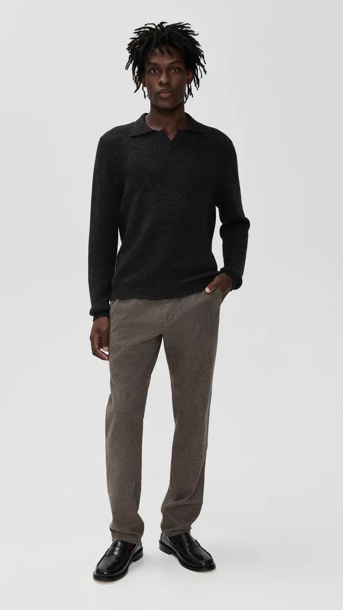 Marine Layer Saturday Houndstooth Slim Straight Chinos dark taupe | Thumbnail 5 Marine Layer Saturday Houndstooth Slim Straight Chinos dark taupe | Thumbnail 5