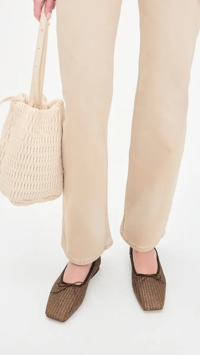 Mansur Gavriel Square Toe Ballerina Flats Anise | Thumbnail 3 Mansur Gavriel Square Toe Ballerina Flats Anise | Thumbnail 3