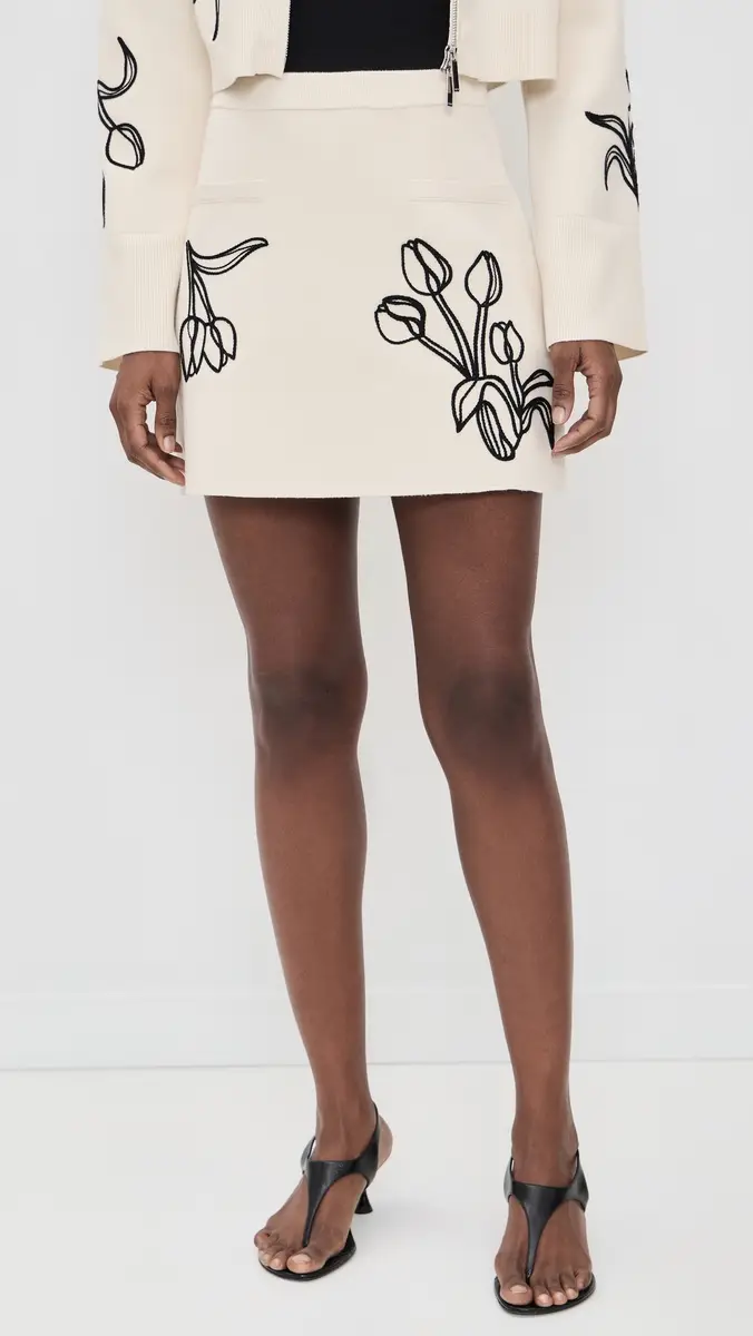 AMUR Roe Knit Skirt Pebble | Thumbnail 2