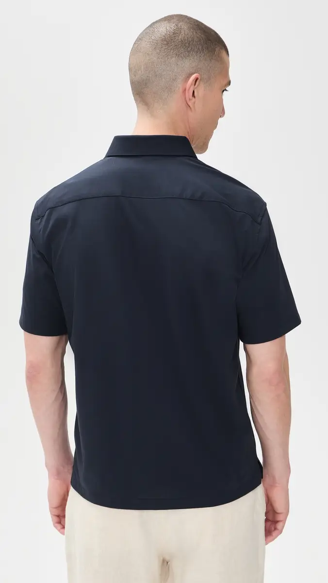 Theory Structure Knit Irving Short Sleeve Shirt | Thumbnail 3