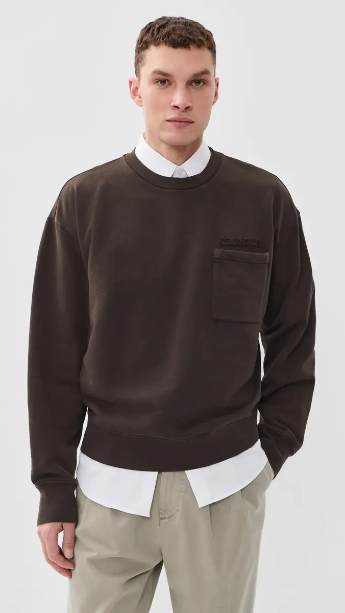 Marni Cotton Sweatshirt with Patches Cacao | Thumbnail 2 Marni Cotton Sweatshirt with Patches Cacao | Thumbnail 2