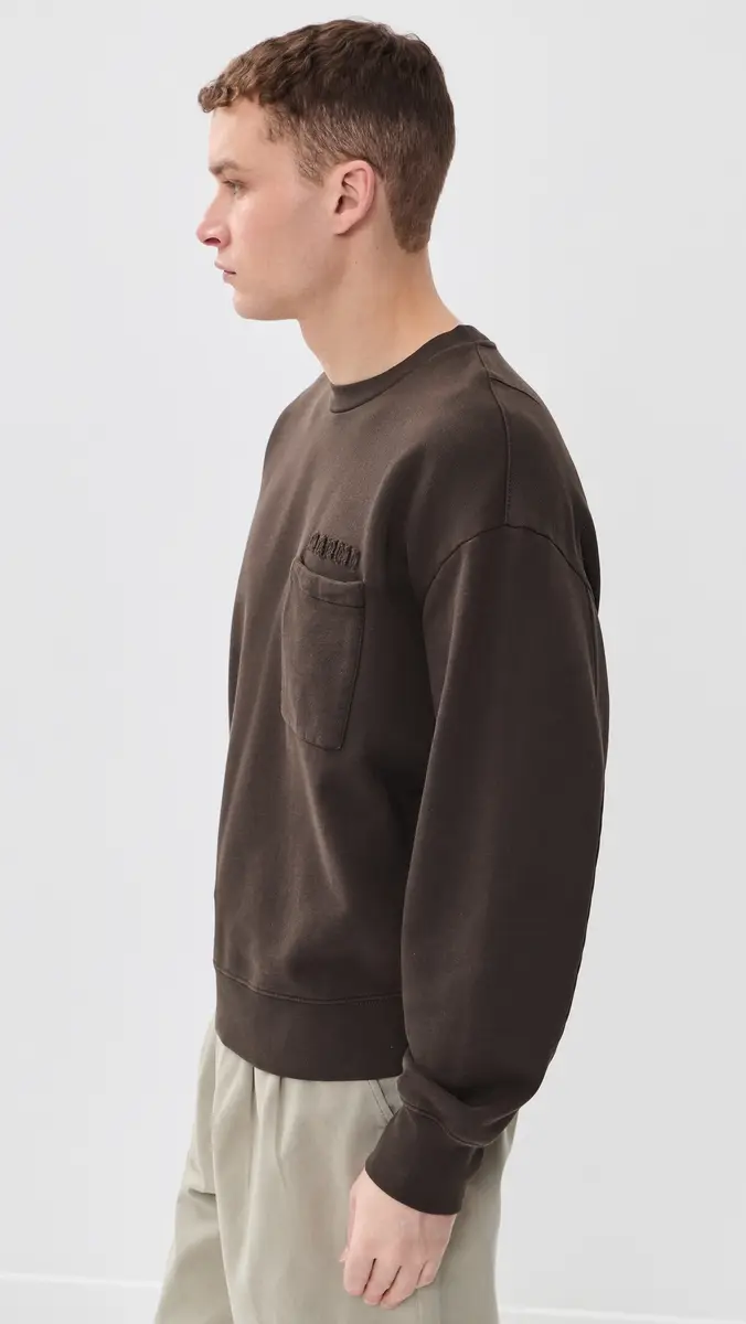 Marni Cotton Sweatshirt with Patches Cacao | Thumbnail 4 Marni Cotton Sweatshirt with Patches Cacao | Thumbnail 4