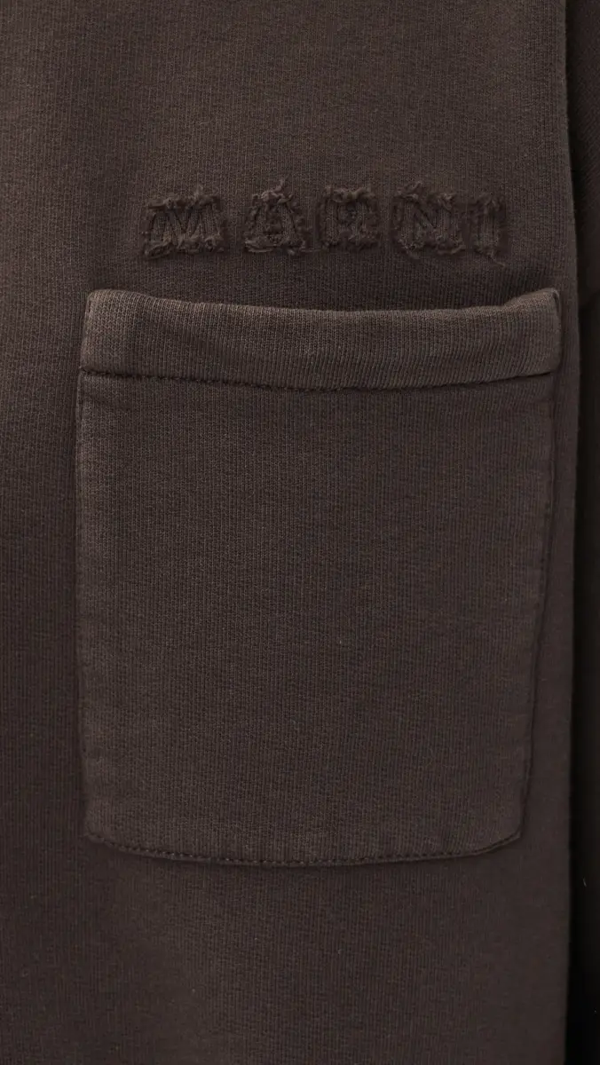 Marni Cotton Sweatshirt with Patches Cacao | Thumbnail 6 Marni Cotton Sweatshirt with Patches Cacao | Thumbnail 6