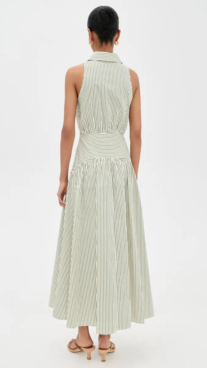 STAUD Romy Dress Chive Stripe | Thumbnail 3 STAUD Romy Dress Chive Stripe | Thumbnail 3