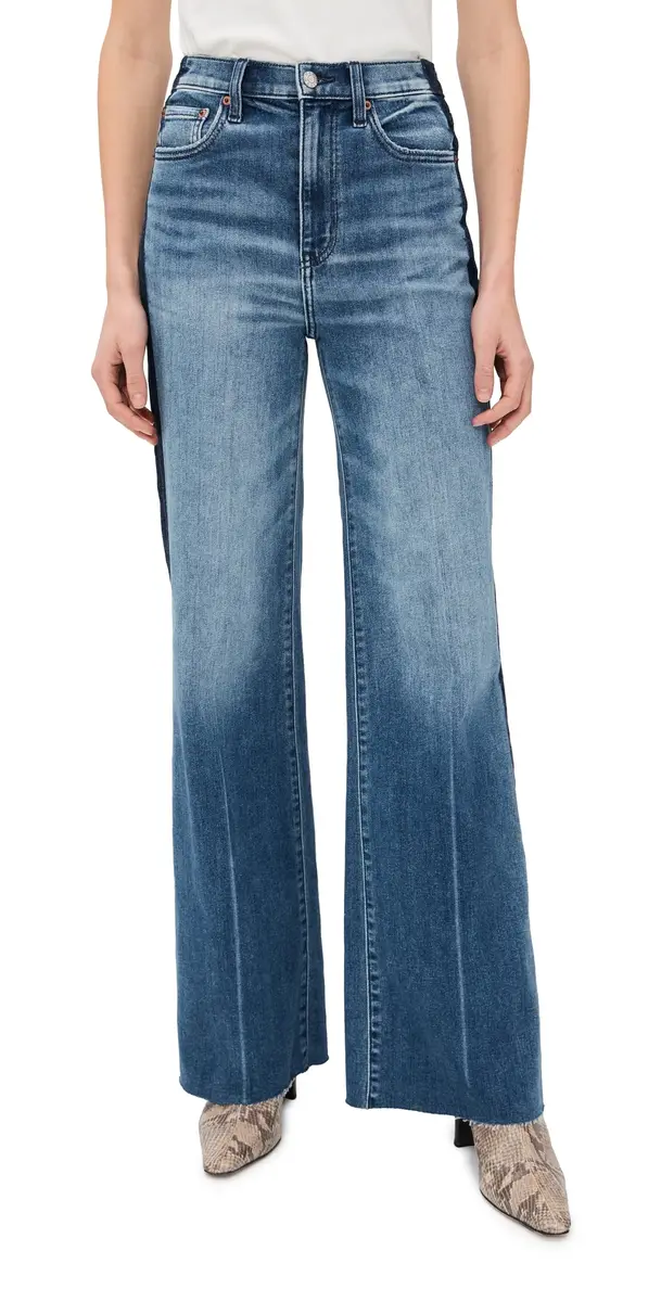 DAZE Far Out High Rise Wide Leg Jeans Tuxedo | Image 1 DAZE Far Out High Rise Wide Leg Jeans Tuxedo | Image 1