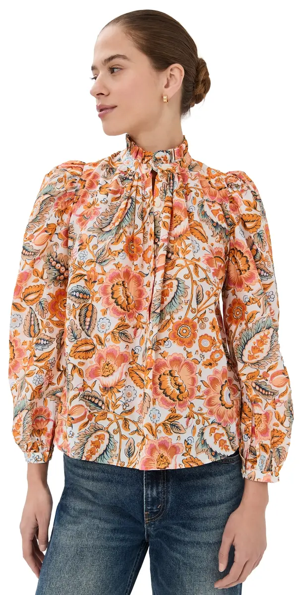 Alix of Bohemia Annabel Topaz Flower hirt Off-White | Image 1 Alix of Bohemia Annabel Topaz Flower hirt Off-White | Image 1