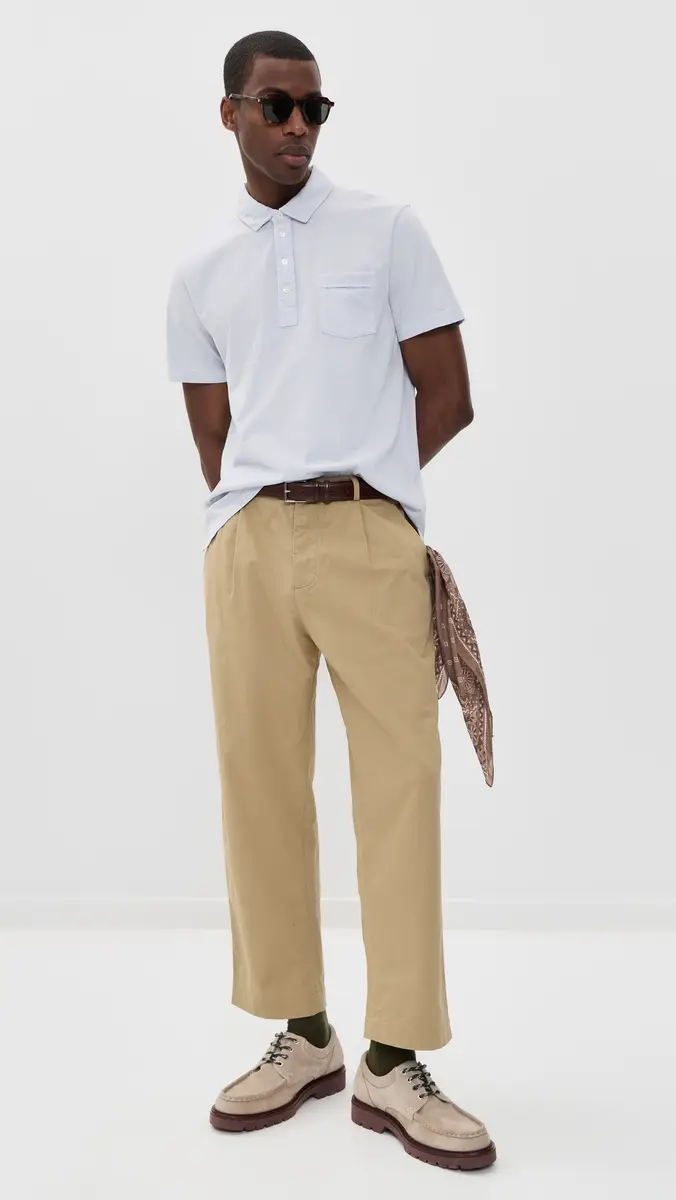 Billy Reid Pensacola Polo Dew Blue | Thumbnail 2 Billy Reid Pensacola Polo Dew Blue | Thumbnail 2