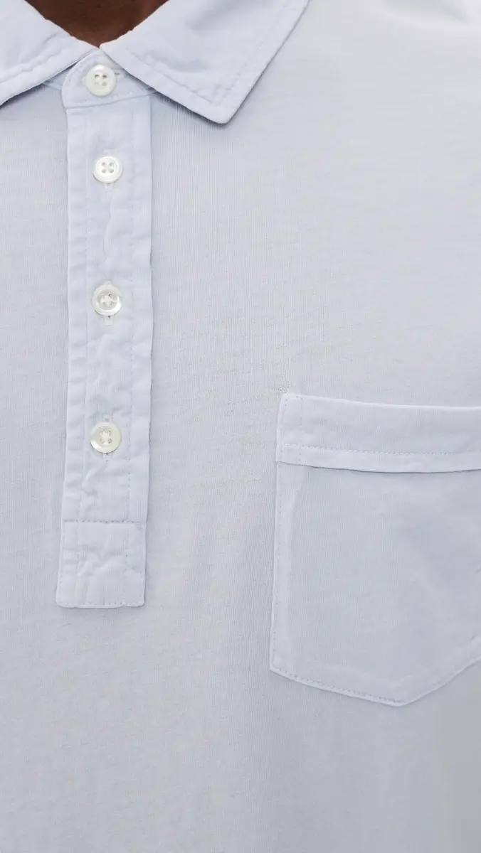 Billy Reid Pensacola Polo Dew Blue | Thumbnail 6 Billy Reid Pensacola Polo Dew Blue | Thumbnail 6