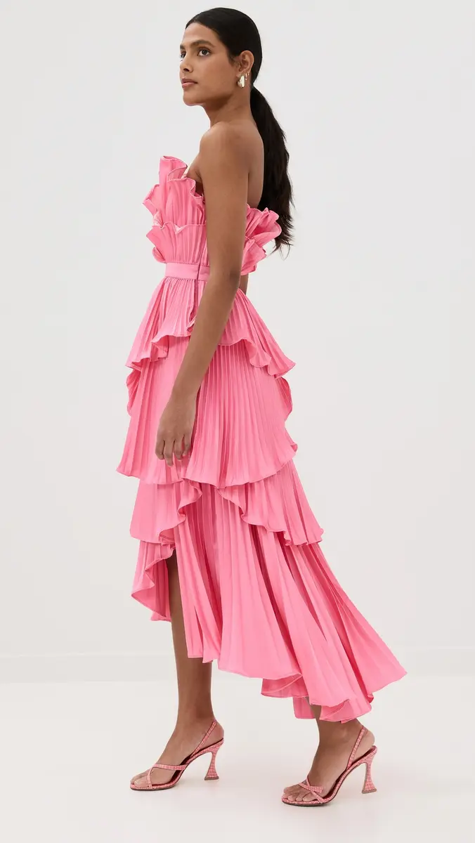 Amur Judah Scallop Pleated Dress | Thumbnail 4 Amur Judah Scallop Pleated Dress | Thumbnail 4